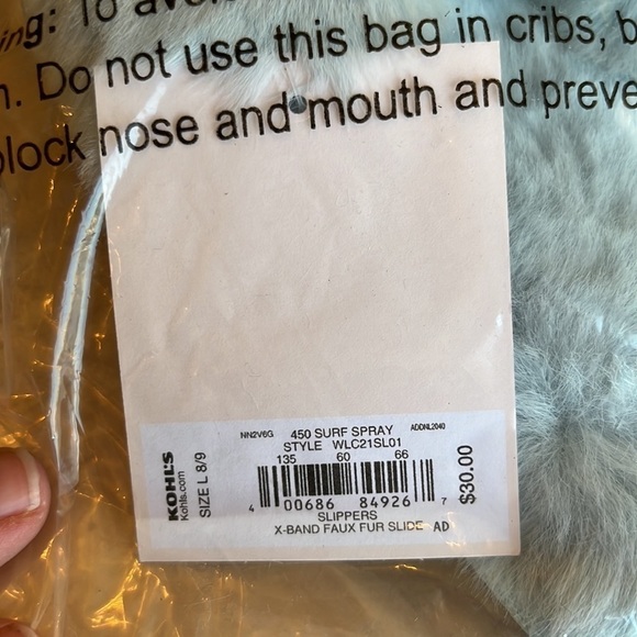 LC Lauren Conrad X-Band Faux Fur Slippers - Picture 3 of 4